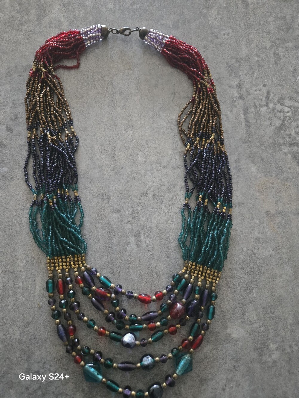Multicolor Beaded Statement Necklace - Women Jewelry